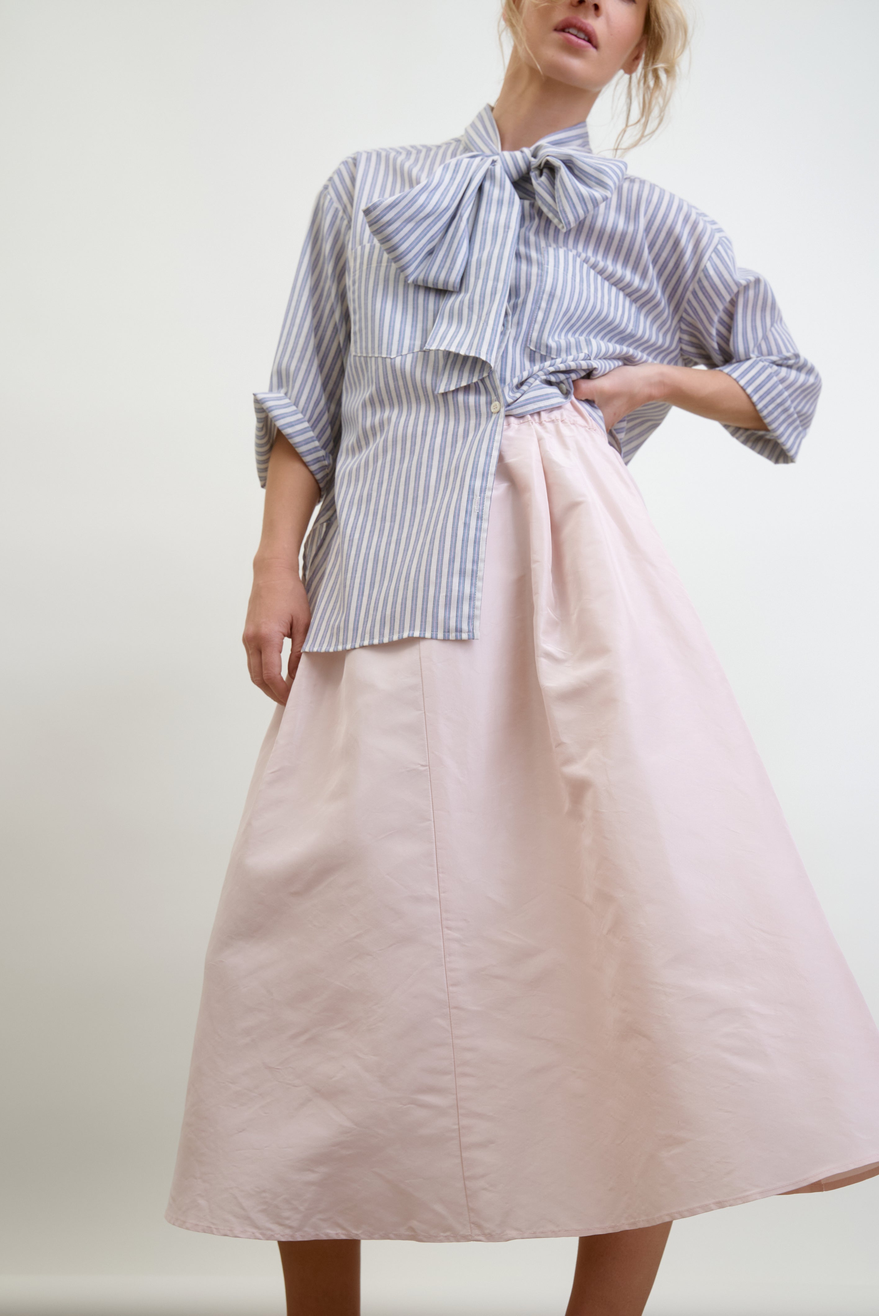 LE SKIRT | blush silk taffeta