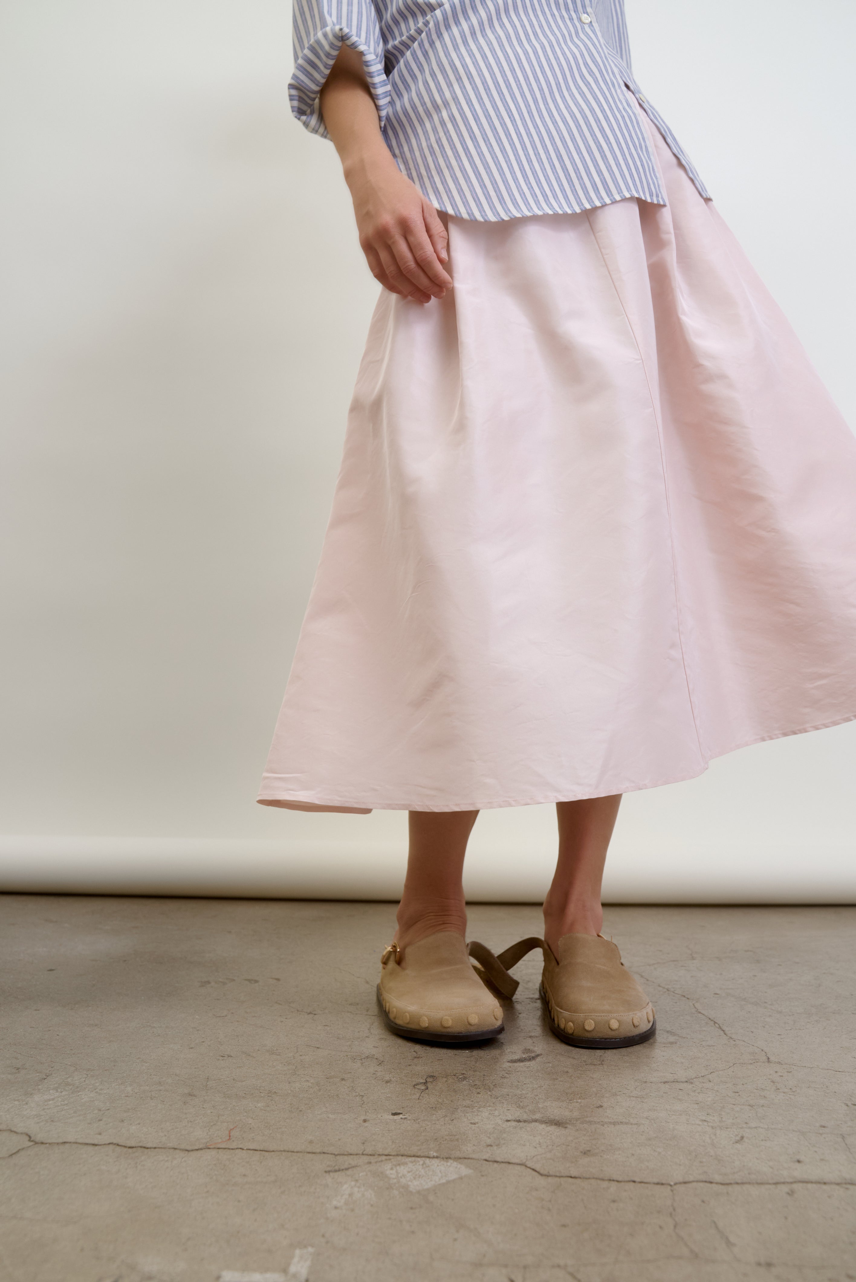 LE SKIRT | blush silk taffeta