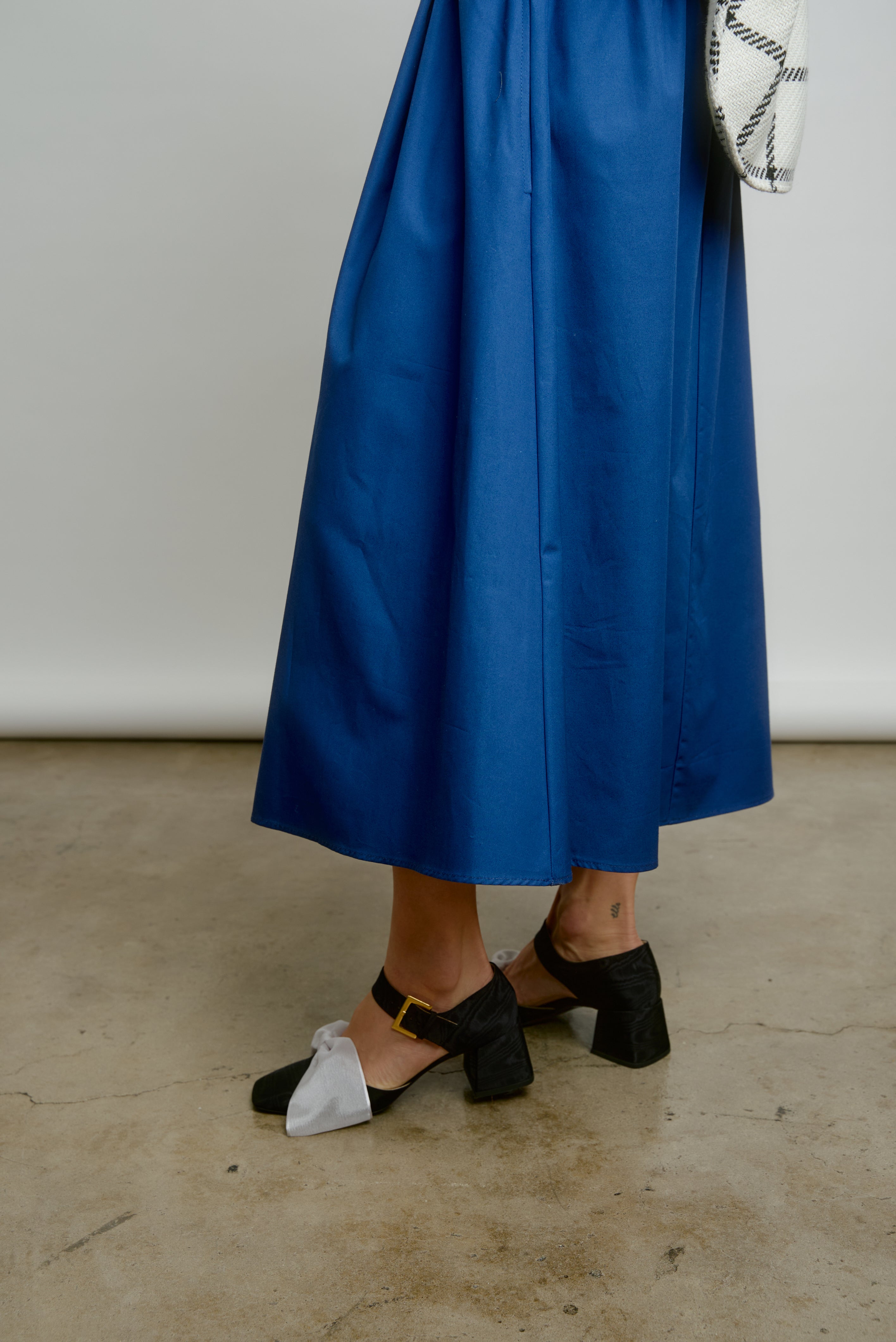 LE SKIRT french blue poplin