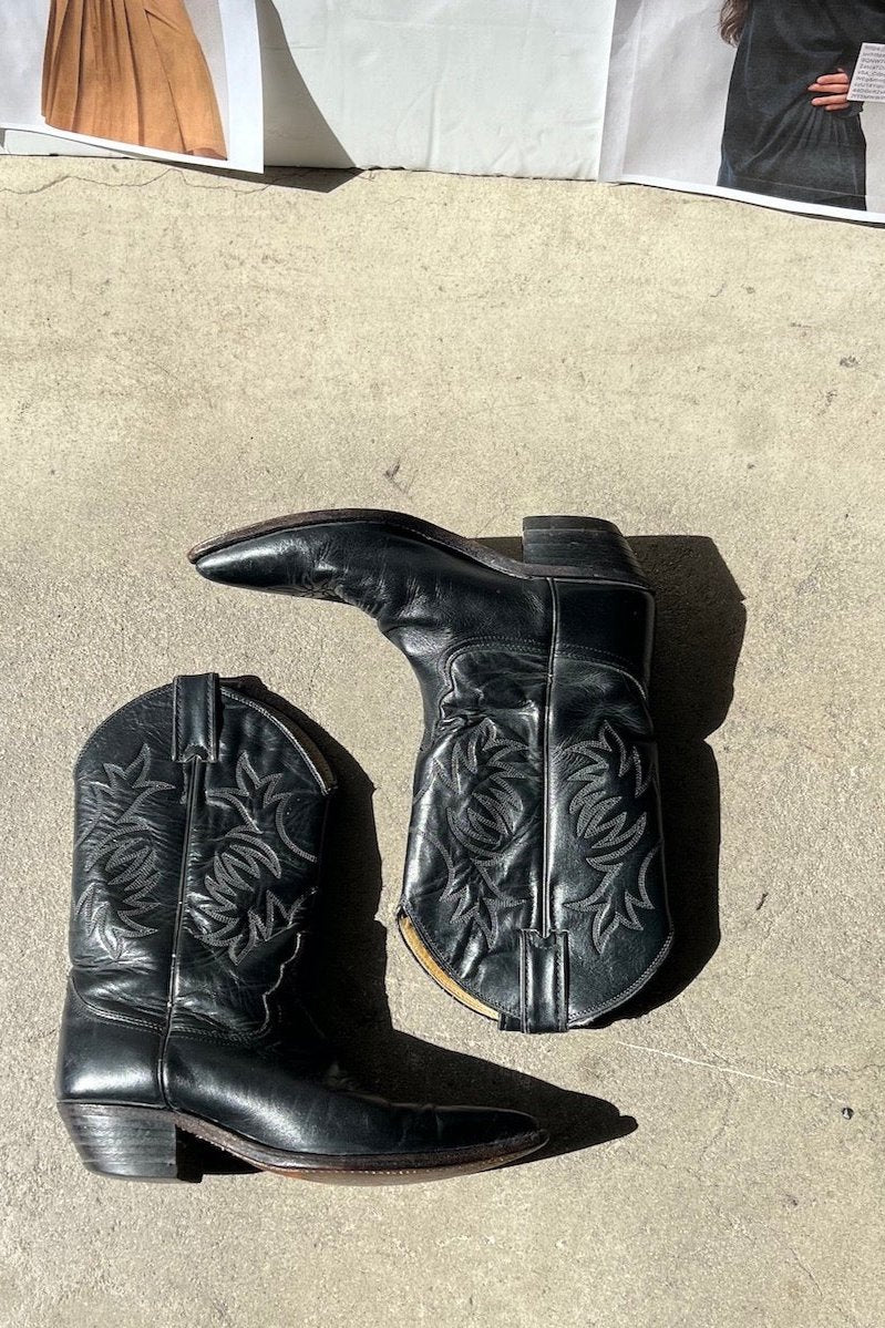 VINTAGE COWBOY BOOTS| black